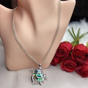 NEW PERIWINKLE BY‎ BARLOW TURTLE SILVER NECKLACE BEACH VACATION NWT